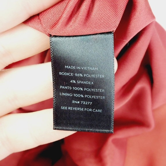 Simply Vera Rusted Orange Crewneck Short Sleeve maxi Pleated Dress P2763 - Picture 8 of 9